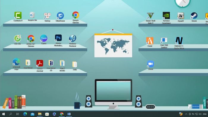 Tổ chức và sắp xếp biểu tượng trên màn hình nền